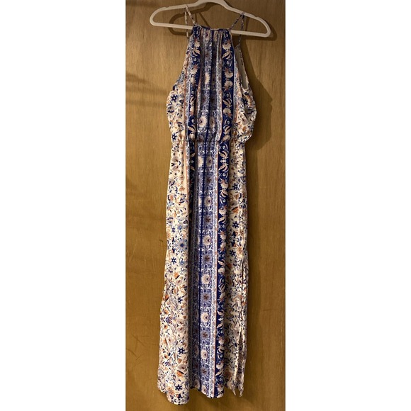 Japna Maxi Dress Size Medium Halter Neck Artsy Bohemian Floral Hippie NWOT - Picture 11 of 12